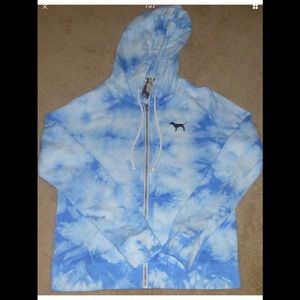 Victoria’s Secret pink tie dye hoodie medium NEW!!